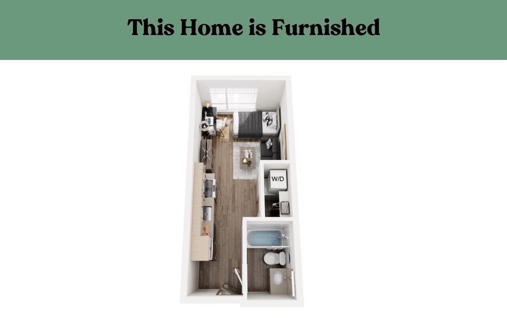 Studio - A2 - Furnished - Studio floorplan layout with 1 bathroom and 448 - 464 square feet Studio - A2 - Furnished - Studio floorplan layout with 1 bathroom and 448 - 464 square feet