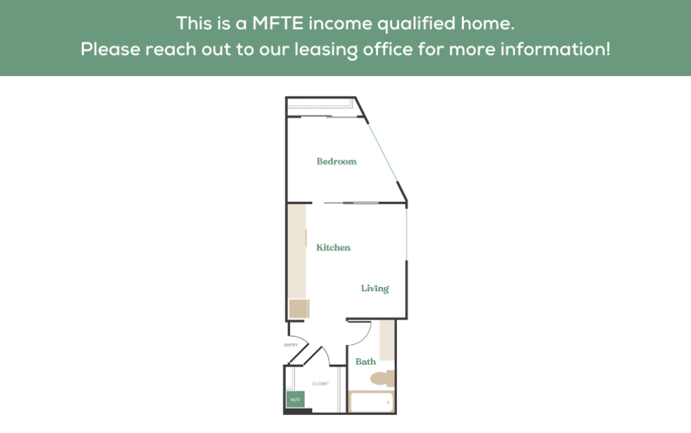 1x1 – MFTE - 1 bedroom floorplan layout with 1 bathroom and 520 - 1096 square feet (13
)